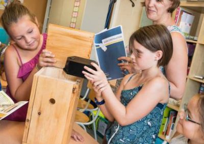 Pupils taking part in a Naturebytes school activity