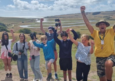 Young people taking part in an outdoor Naturebytes programme